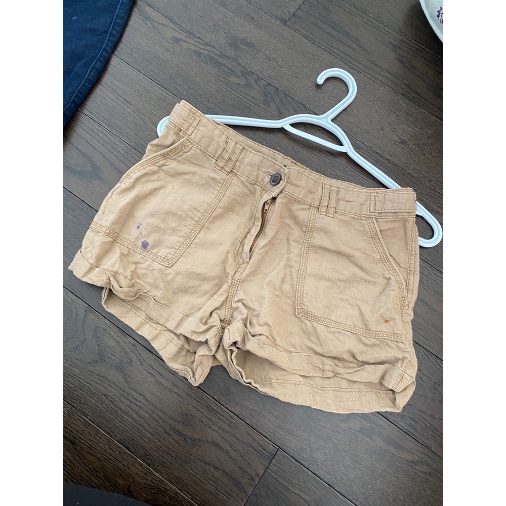 Tan cargo shorts